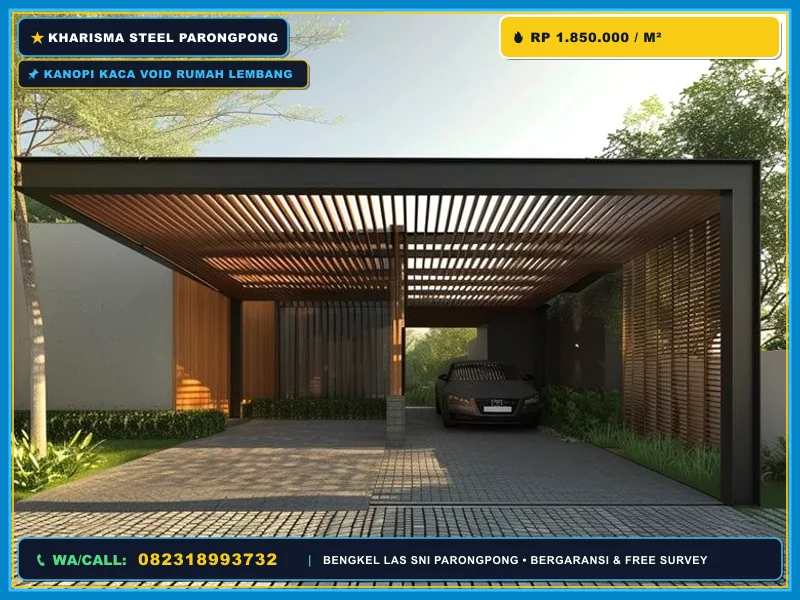 Detail talang dan waterproofing kanopi kaca rumah