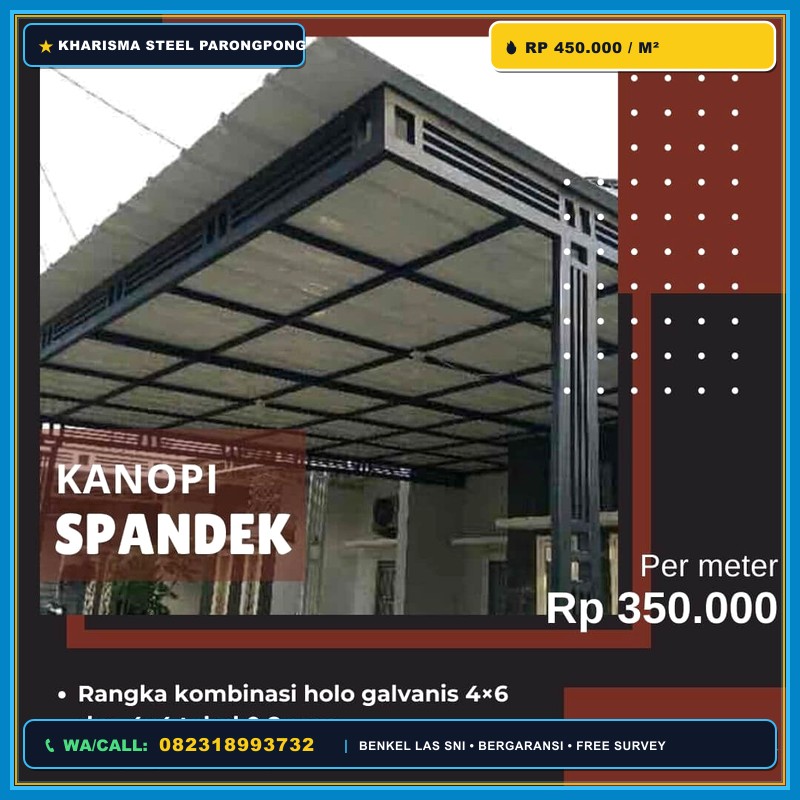 Kanopi Spandek Per Meter Setiabudi
