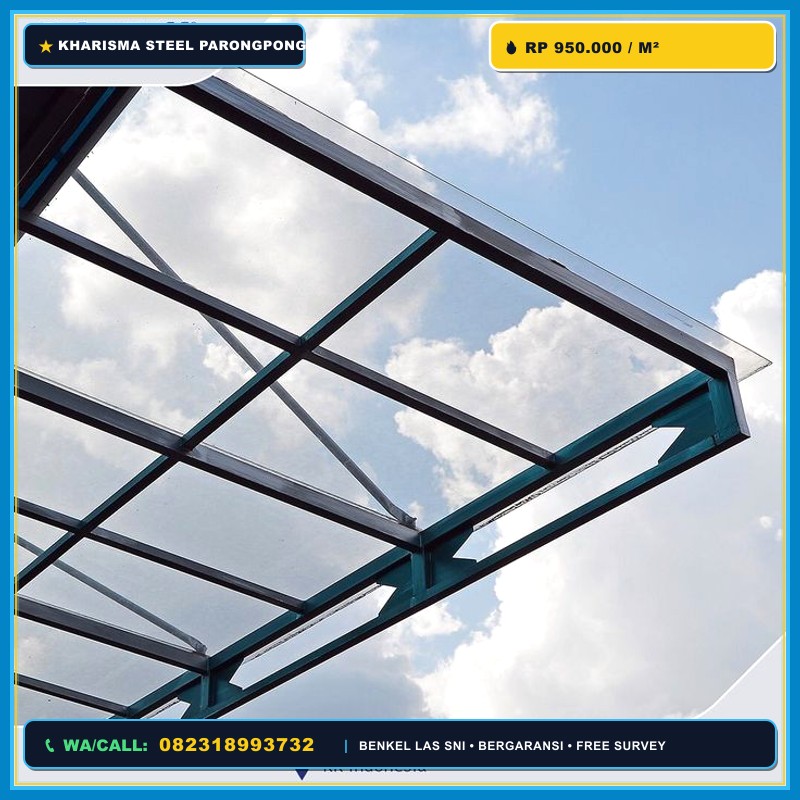 Kanopi Stainless Solarflat Transparan Bandung