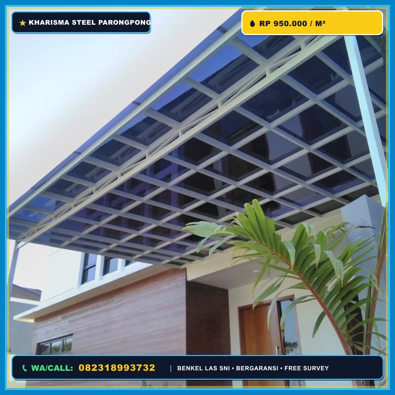 Kanopi Stainless Solarflat Transparan