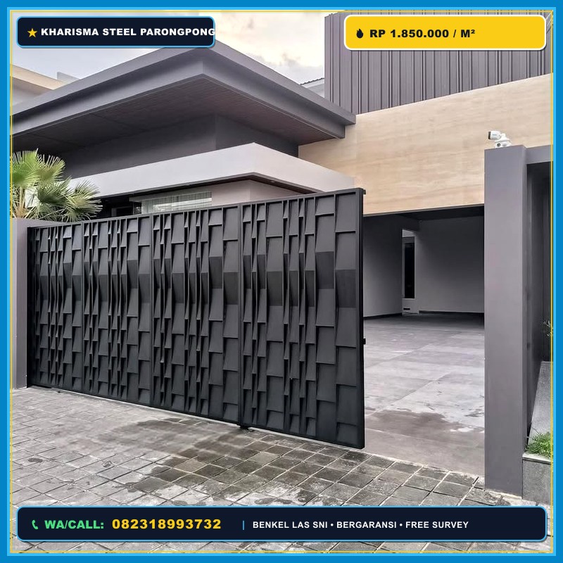 Pagar Stainless Minimalis Rumah Mewah